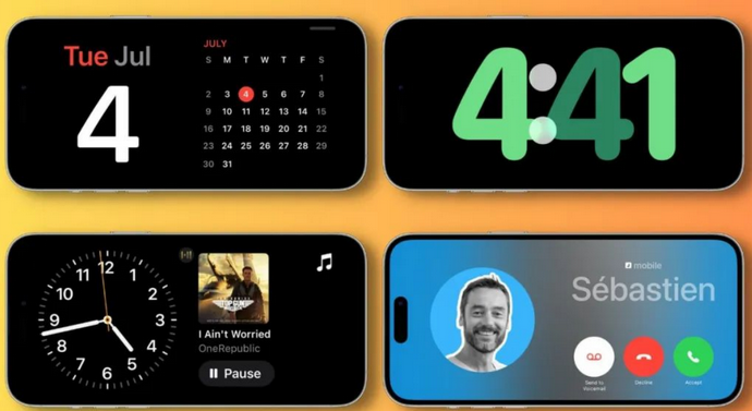 雁江苹果手机维修分享iOS17横屏充电待机显示有什么好处 