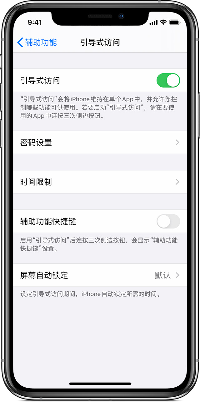 雁江苹果手机维修分享如何在 iPhone 上退出引导式访问 